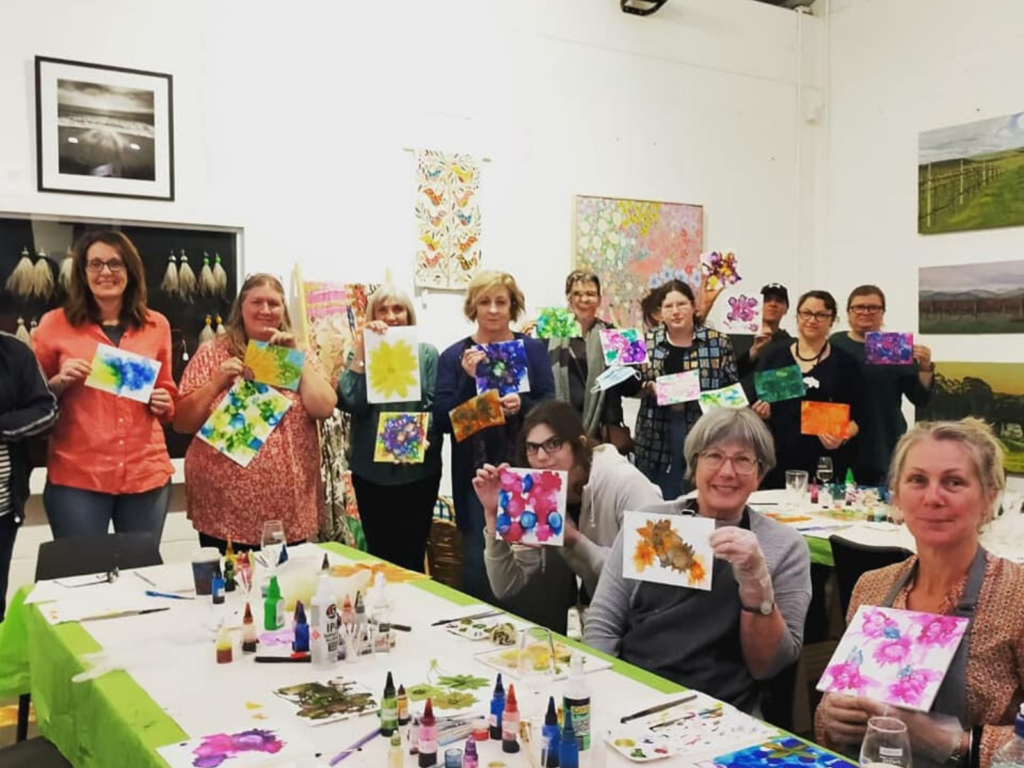 Sip and Create, Inks for beginners, Mclaren Vale, Creative Beginnings, art class near me, learn how to paint