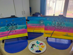 Learn to paint, NDIS support, painting for beginners, creative beginnings, art for beginners, painting class Adelaide. Sip and Paint Adelaide Paint and Sip Adelaide