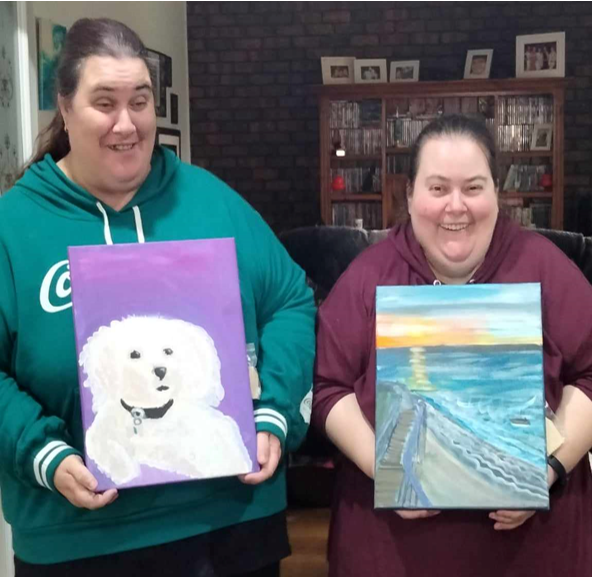 Learn to paint Michelle and Joanne, creative beginnings art for beginners